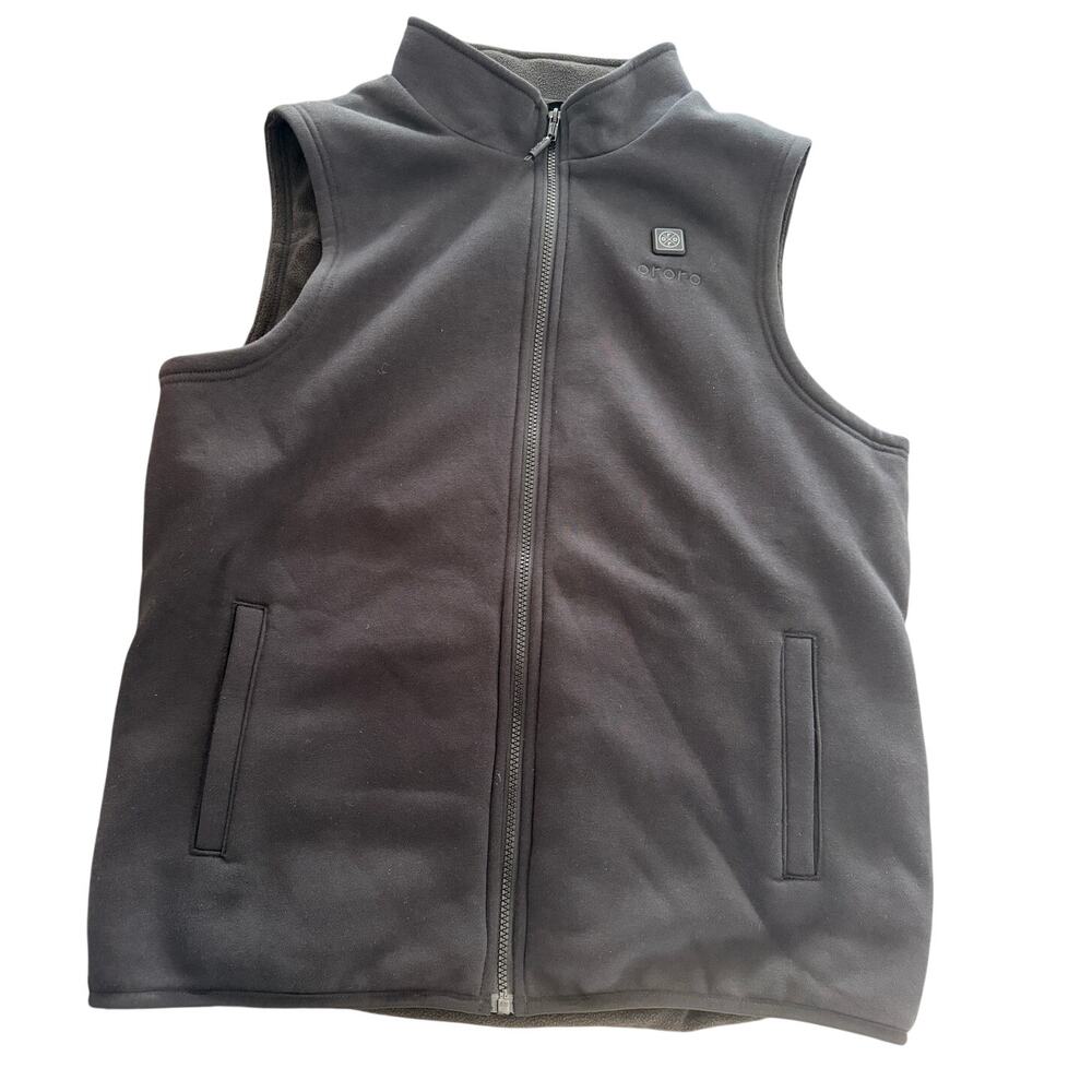 Ororo Heated Fleece Vest Men's Medium Black Full Zip Battery Not Included